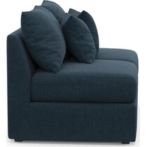 the pitt blue armless loveseat   