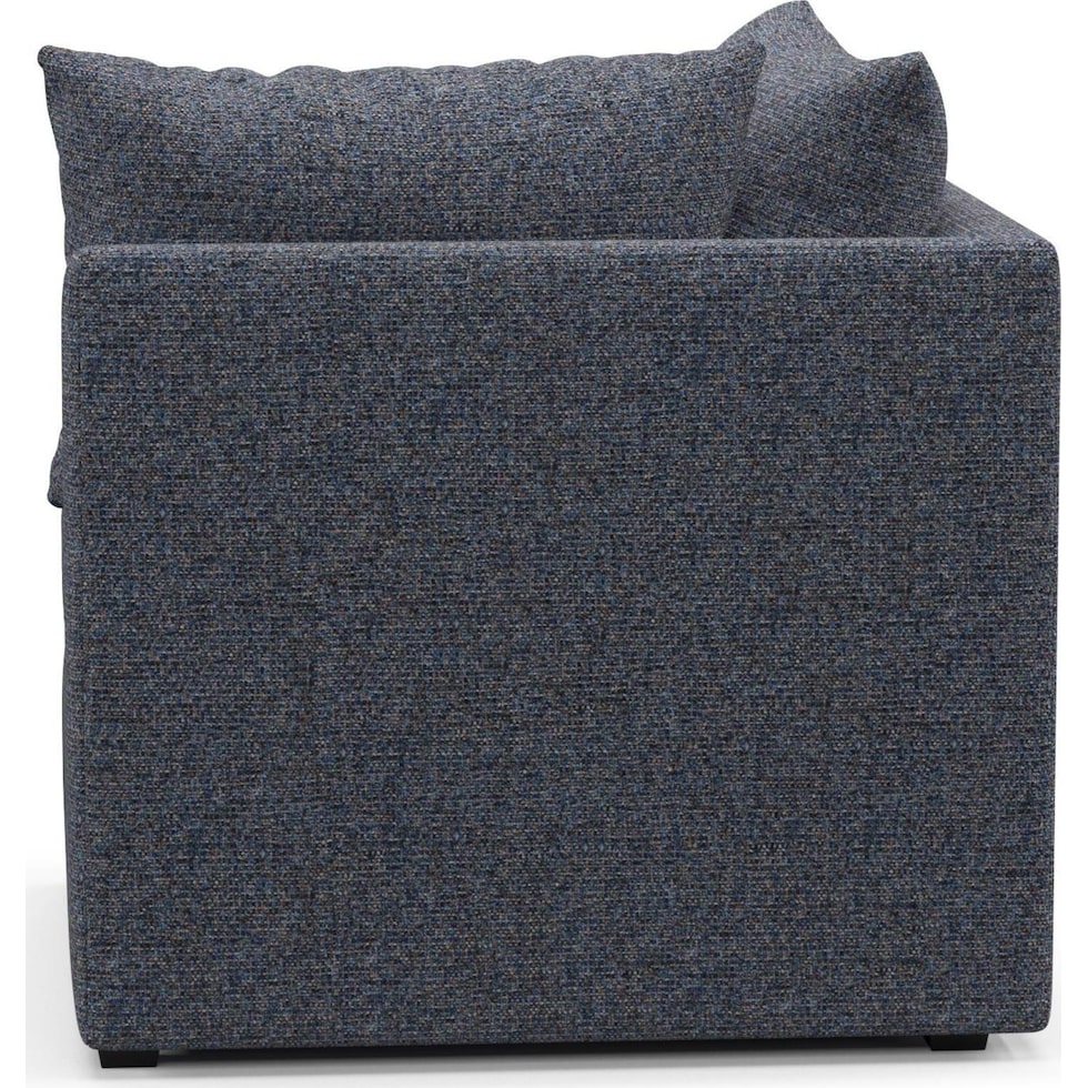the pitt blue corner chair   