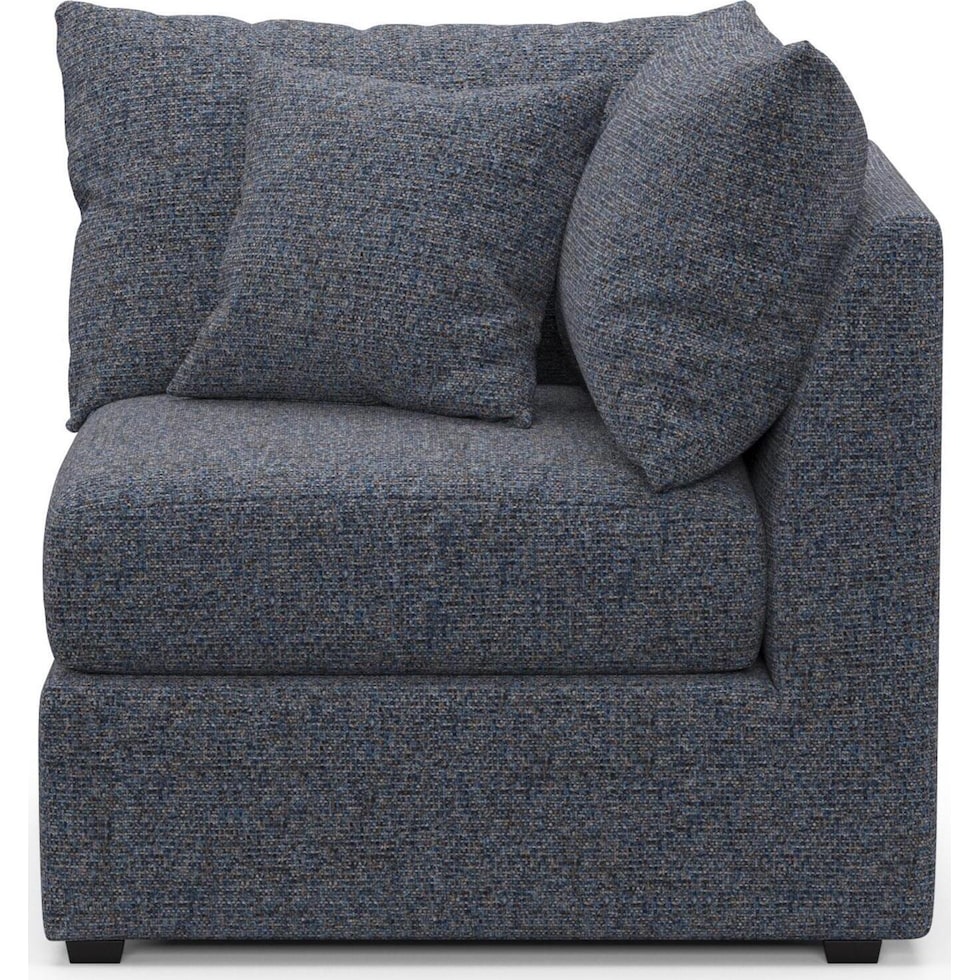 the pitt blue corner chair   