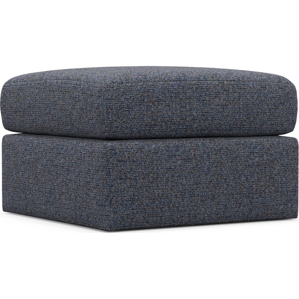 the pitt blue ottoman   