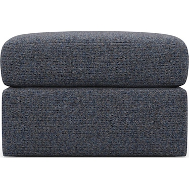 The Pitt Foam Comfort Ottoman - Haley Navy