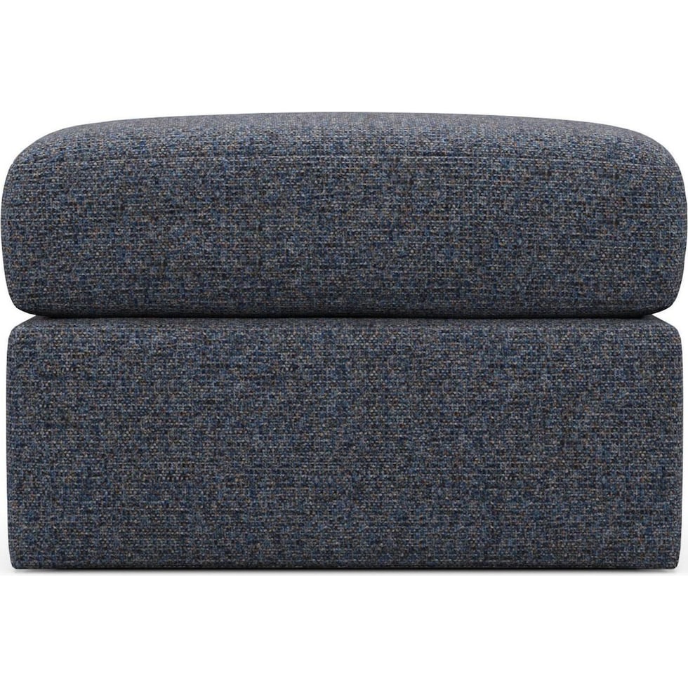 the pitt blue ottoman   
