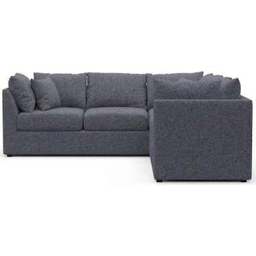 The Pitt Foam Comfort Sectional - Haley Navy