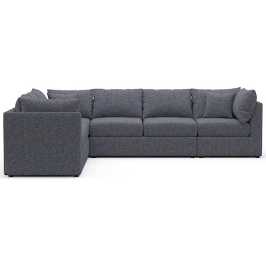 The Pitt Foam Comfort Sectional - Haley Navy
