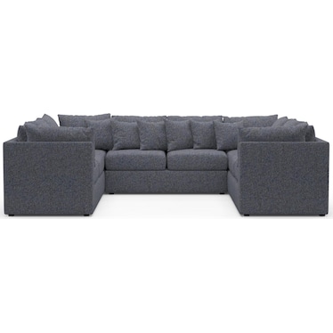 The Pitt Foam Comfort Sectional - Haley Navy
