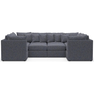 The Pitt Foam Comfort Sectional - Haley Navy