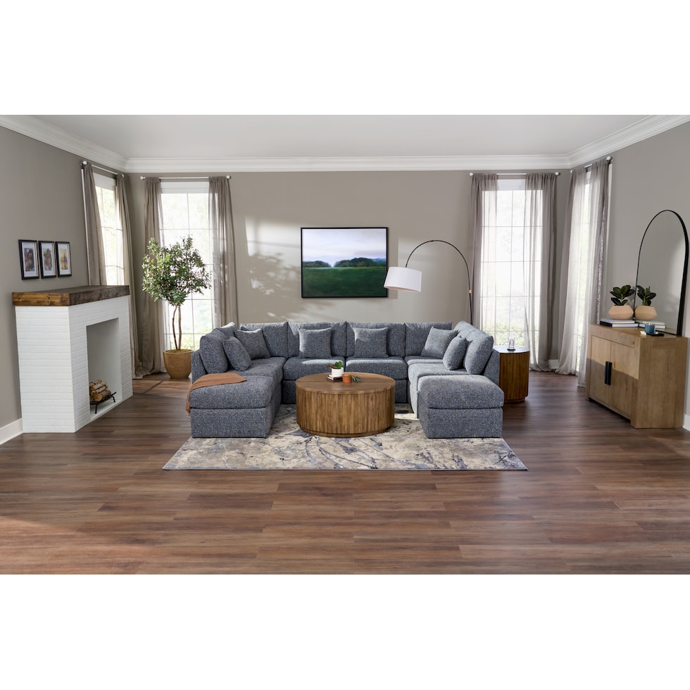 the pitt blue sectional   