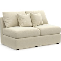 the pitt brown armless loveseat   