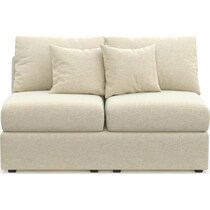 the pitt brown armless loveseat   