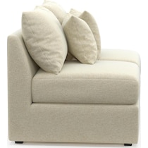 the pitt brown armless loveseat   