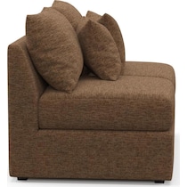 the pitt dark brown armless loveseat   