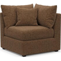 the pitt dark brown corner chair   