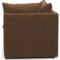 the pitt dark brown corner chair   