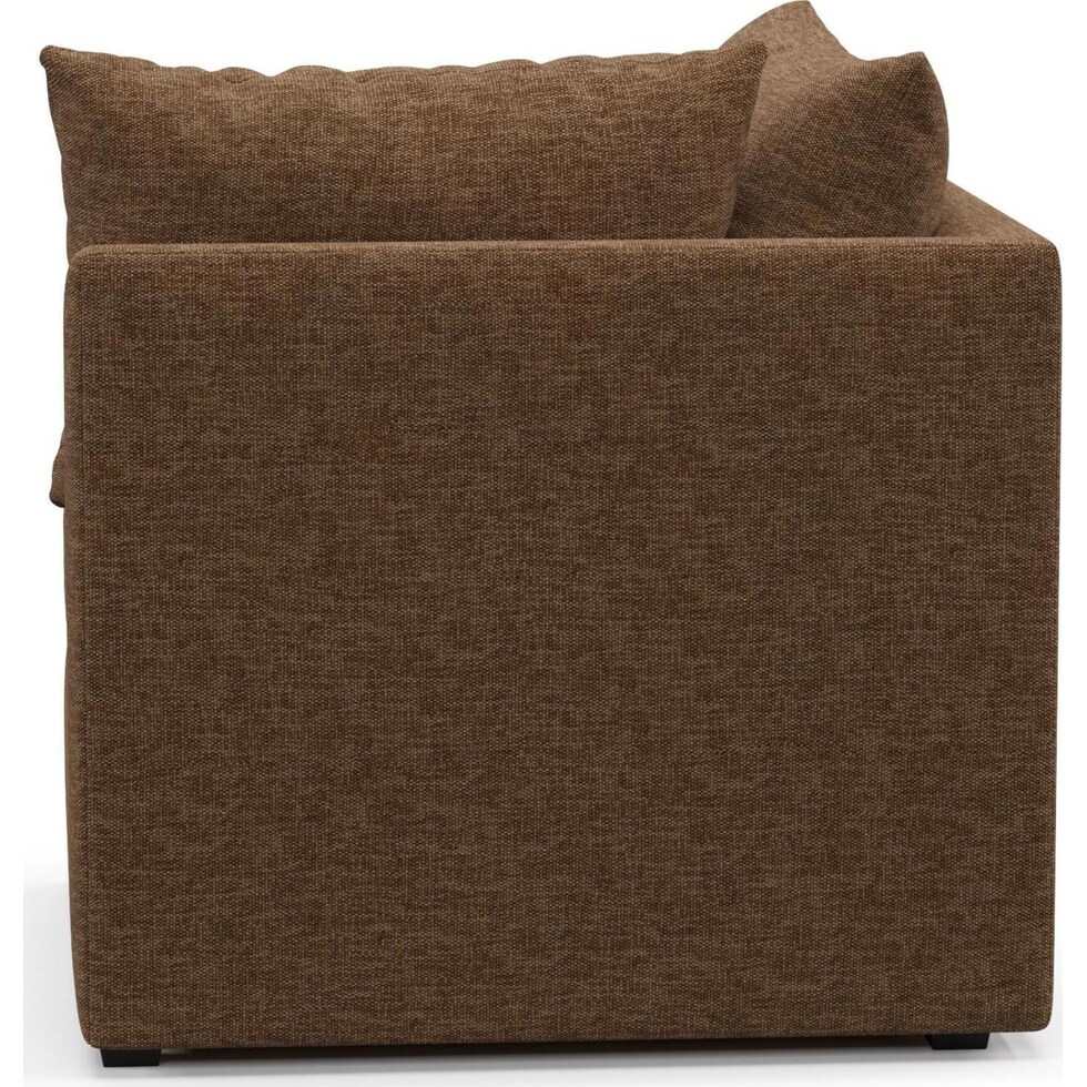 the pitt dark brown corner chair   