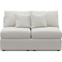 the pitt gray armless loveseat   
