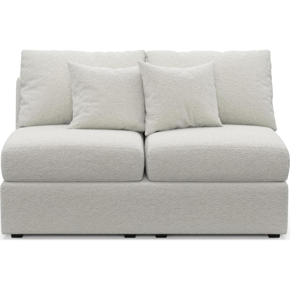 the pitt gray armless loveseat   