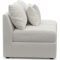 the pitt gray armless loveseat   