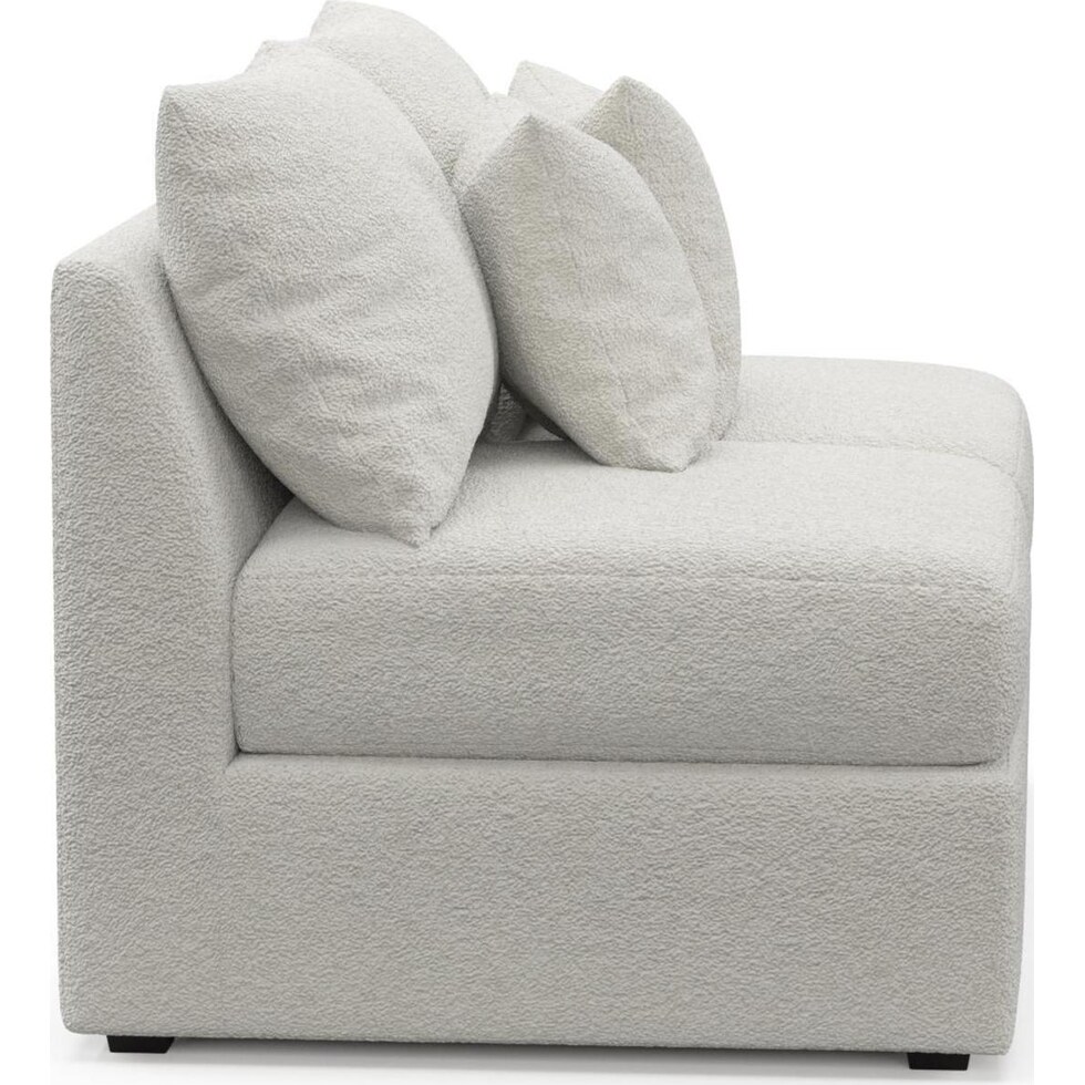 the pitt gray armless loveseat   