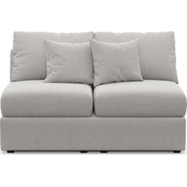 the pitt gray armless loveseat   