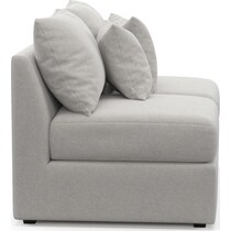 the pitt gray armless loveseat   