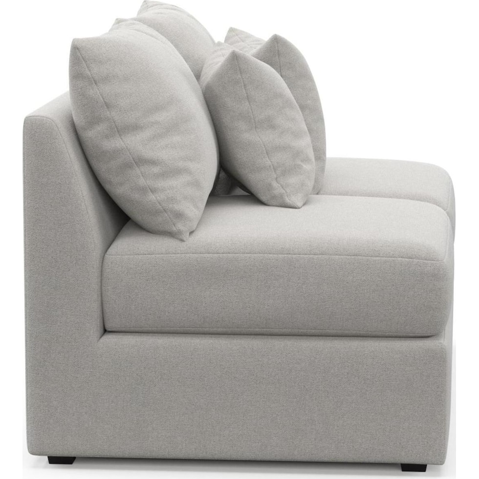 the pitt gray armless loveseat   