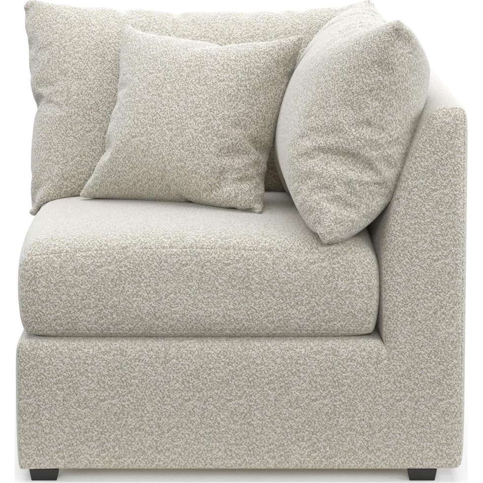 the pitt gray corner chair   