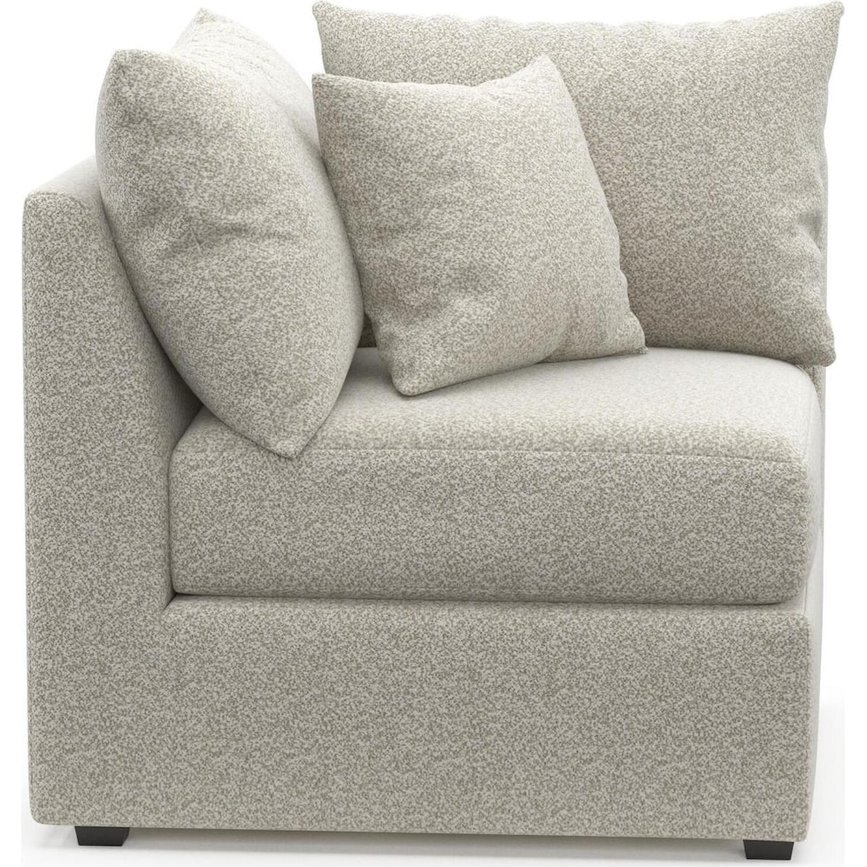 the pitt gray corner chair   