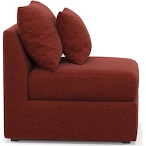 the pitt red armless chair   