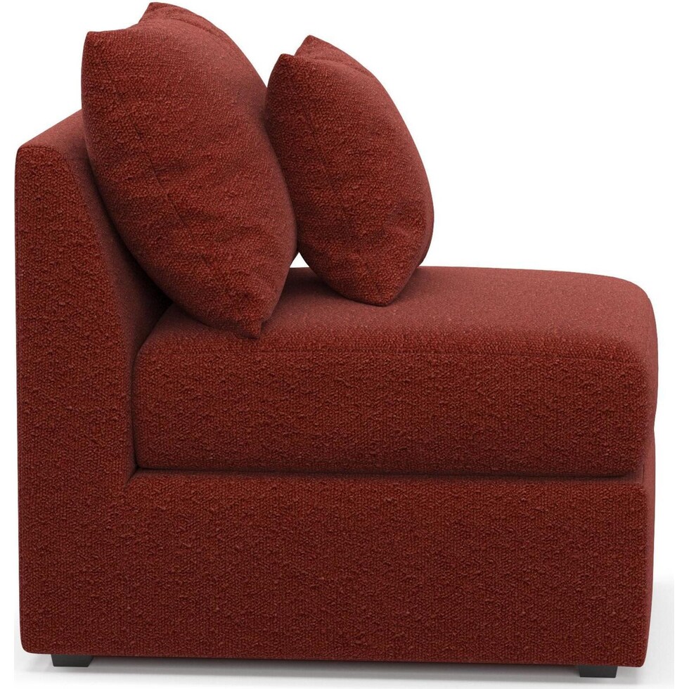 the pitt red armless chair   