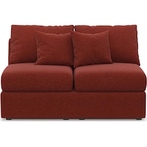 the pitt red armless loveseat   