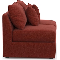 the pitt red armless loveseat   