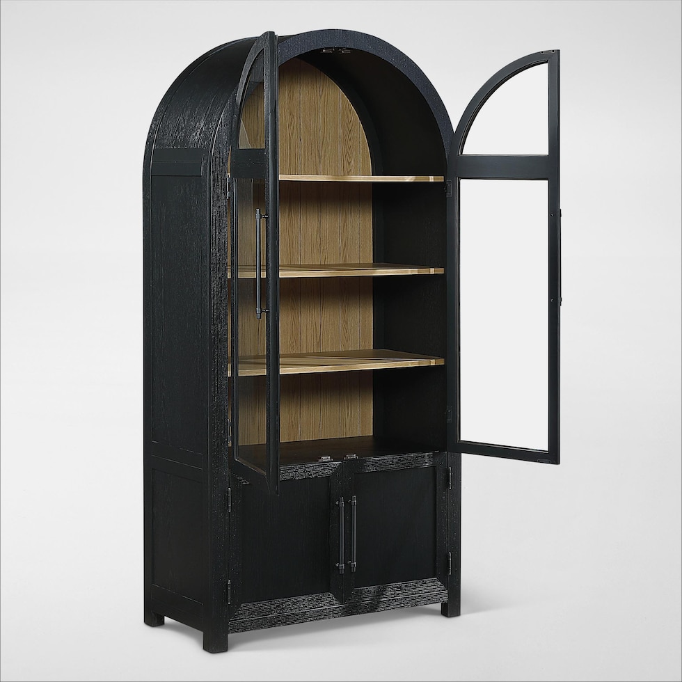 theo black display cabinet   