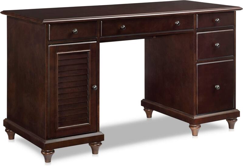 Theo Desk Espresso Value City Furniture