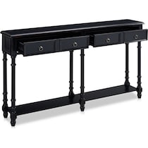 theodore black console table   