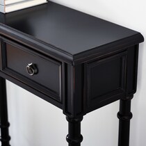 theodore black console table   