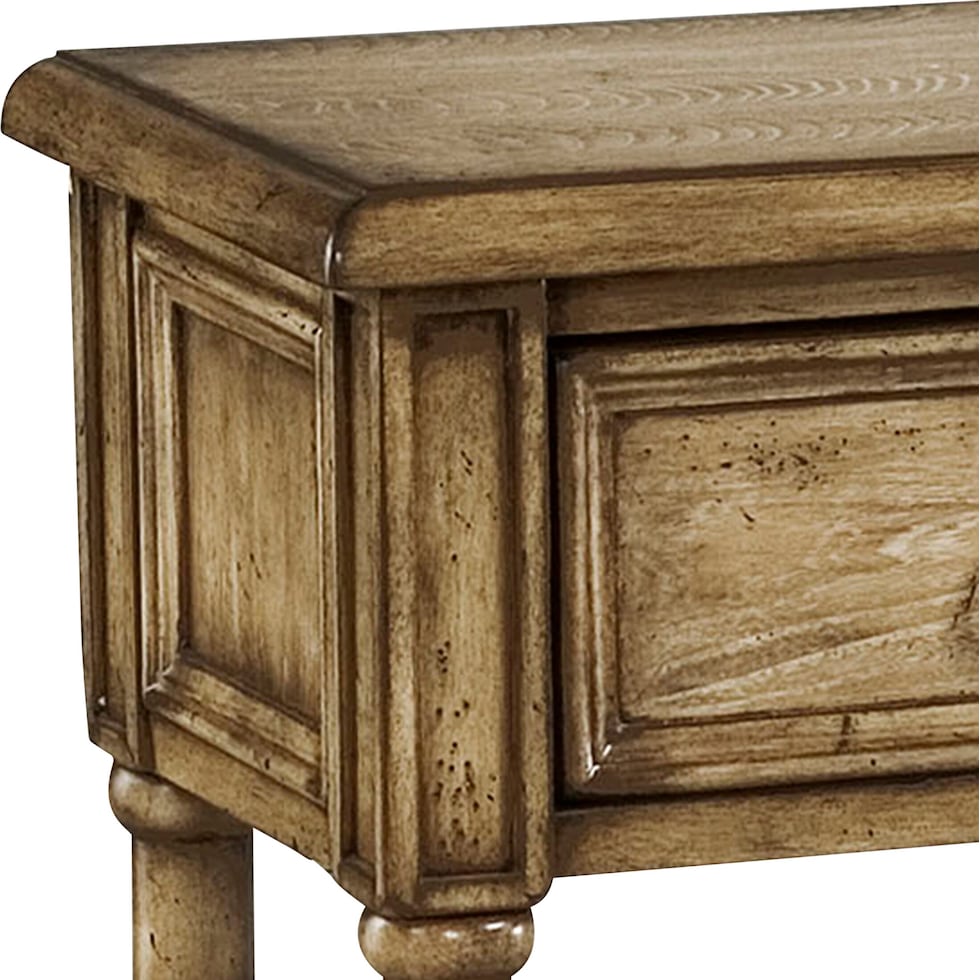 theodore light brown console table   