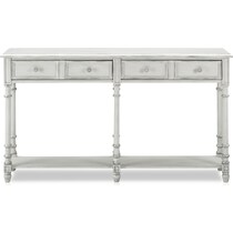 theodore white console table   