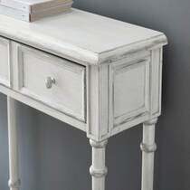 theodore white console table   