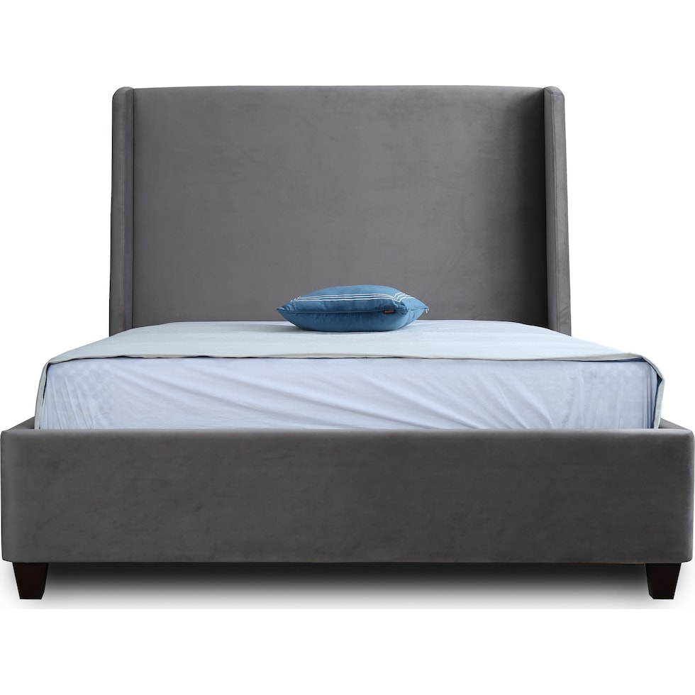 theron gray queen bed   