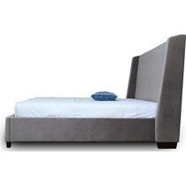 theron gray queen bed   
