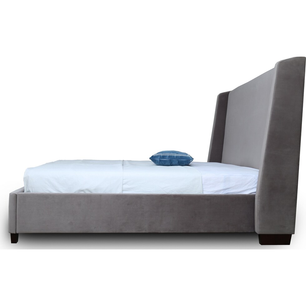 theron gray queen bed   