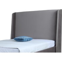theron gray queen bed   