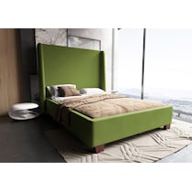 theron green queen bed   