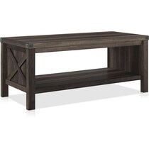 thompson dark brown coffee table   