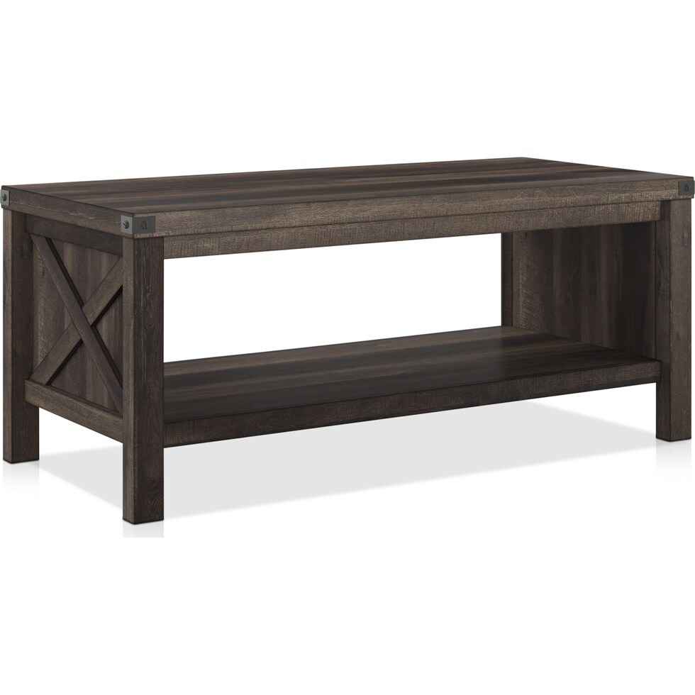 thompson dark brown coffee table   