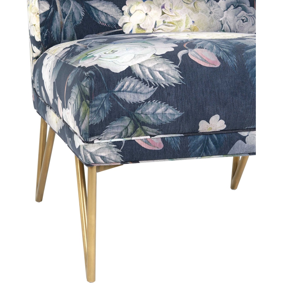 tiana blue accent chair   