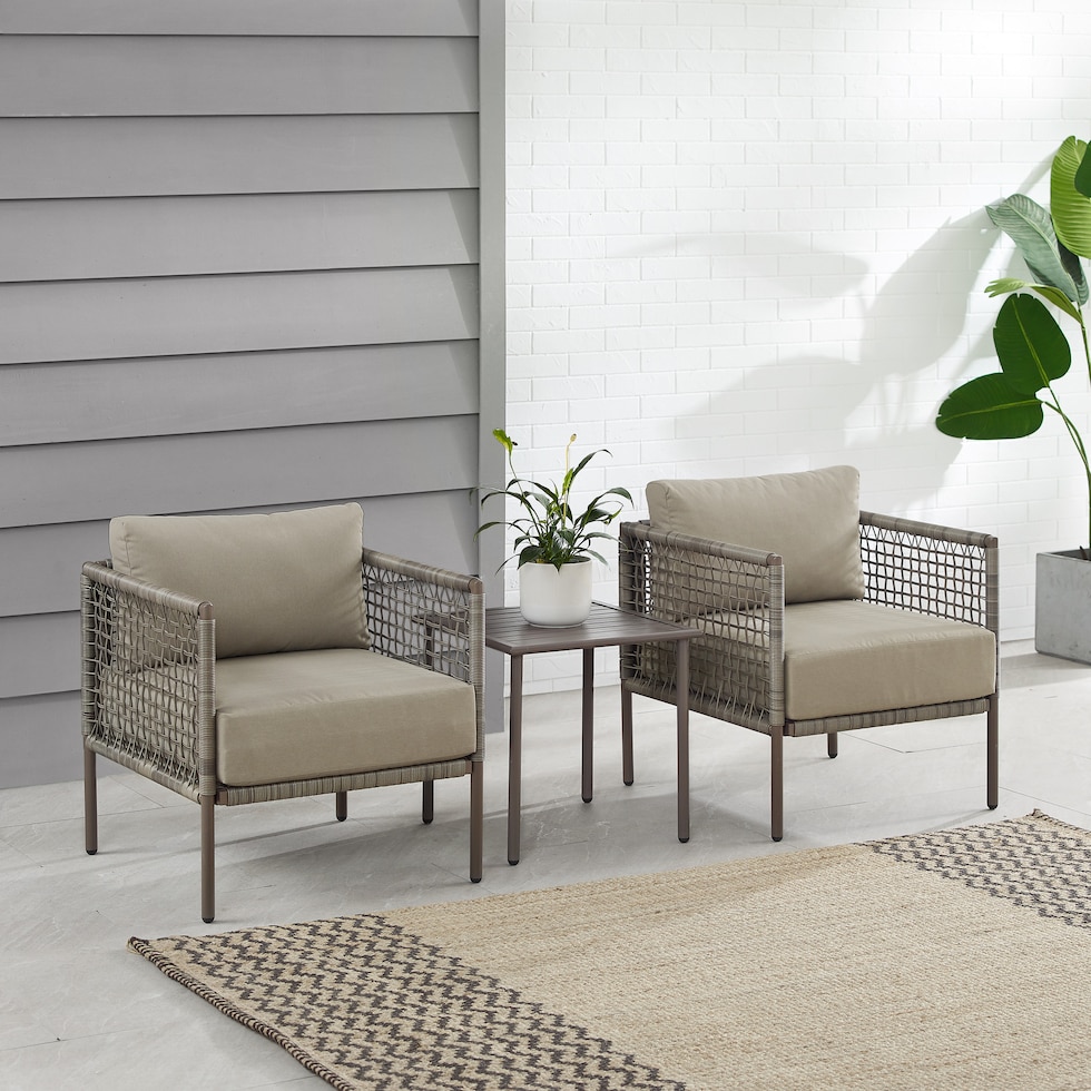 tidal bay gray outdoor chair set   