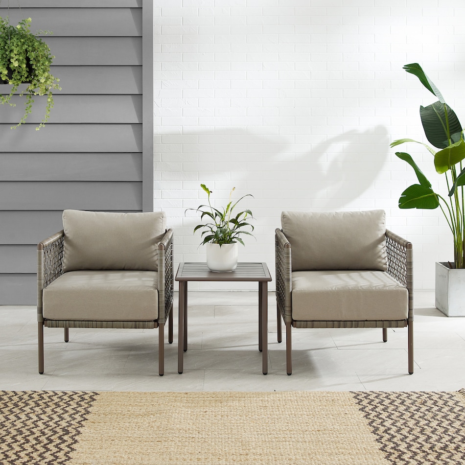 tidal bay gray outdoor chair set   