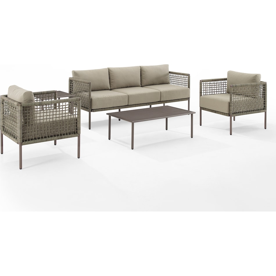 tidal bay gray outdoor sofa set   