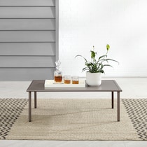 tidal bay light brown outdoor coffee table   